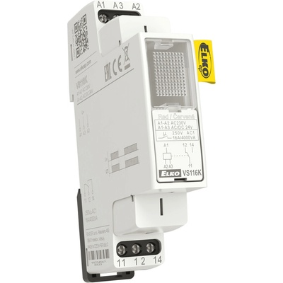 ELKO EP Relé VS116K 1P 16A 230VAC/24VDC bílá 8595188122573