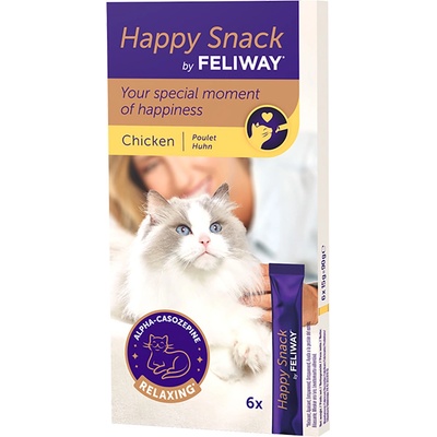 Feliway Happy Snack s kuracím - 6 tyčiniek (cca 90 g)