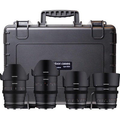 Samyang 4 KIT 24/35/50/85 VDSLR MK2 Canon EF + Hardcase
