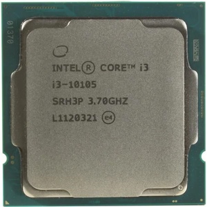 Intel Core i3-10105 4-Core 3.7GHz LGA1200 Tray (CM8070104291321) Процесори