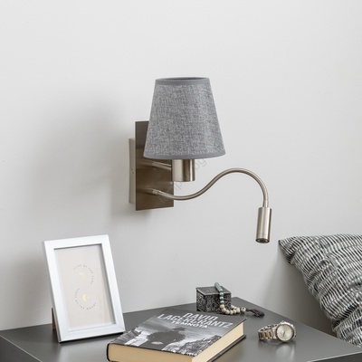 Brilagi - LED Аплик NUBILA 1xE27/25W/230V + LED/3W хром/сив (BG1556B)