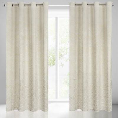 Takoy Závěs ARETA ze sametu s gradientním stříbrno-zlatým vzorem ve stylu boho 140 x 250 cm-HF-390154 | 140 x 250 cm