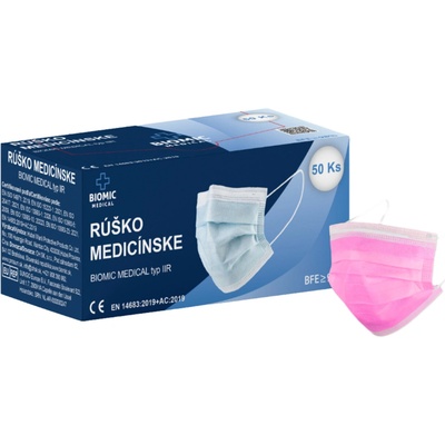 Biomic Medical Rúško ružové 50 ks