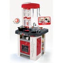 Smoby 311003 elektronicka kuchyňka TEFAL STUDIO červeno-bílá so sodovkou a opečenými potravinami zvuková + 27 doplňků 100 cm