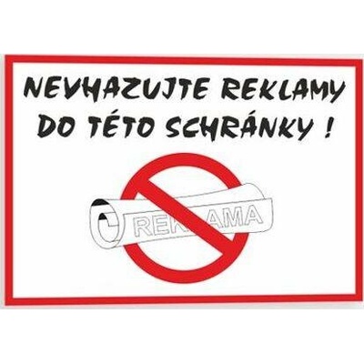 Traiva s.r.o Nevhazujte reklamy do této schránky Verze: Samolepka 105 x 74 mm tl. 0.1 mm - Kód: 08692