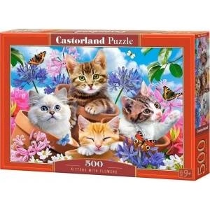 Castorland Puzzle 500 pcs. Kittens with Flowers