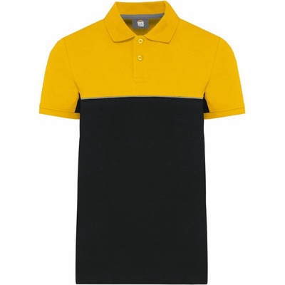 WK Designed To Work WK 210 Unisex polokošile s krátkým rukávem černá/žlutá