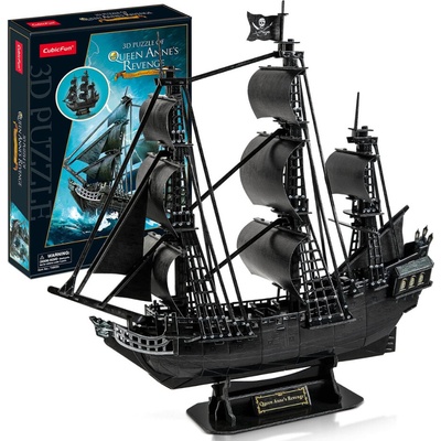 CubicFun 3D puzzle Pirátská loď Queen Anne´s Revenge 155 ks