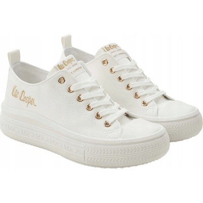 Lee Cooper tenisky platforma módne biela
