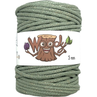 Woody Crafts Woody 5 mm – Šalvěj se zlatou nitkou (50m)