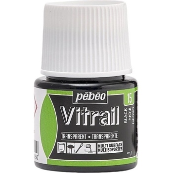 Pébéo Vitrail Боя за стъкло Black 45 ml 1 бр (050-015)