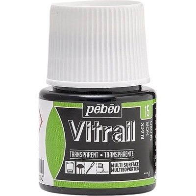 Pébéo Vitrail Боя за стъкло Black 45 ml 1 бр (050-015)