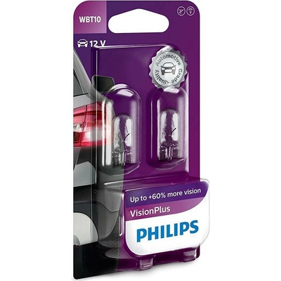 Philips VisionPlus W5W W2,1x9,5d 12V 6W