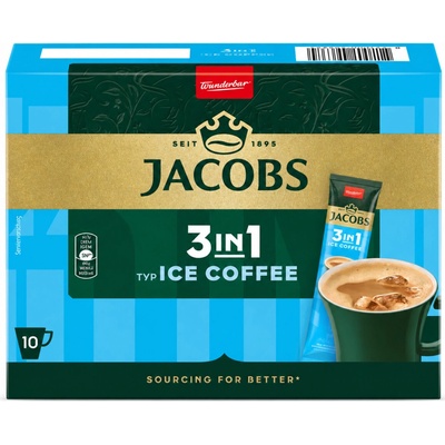 JACOBS ICE COFFEE KÁVA ROZPUSTNÁ V SÁČCÍCH 3v1 10 ks 127 g