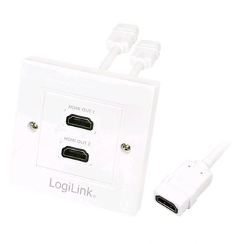 LogiLink HDMI тип A женски x2 за LAN мрежа, бял (AH0015) (AH0015)