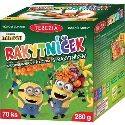Terezia Rakytníček Multivitaminové želatinky s rakytníkem MIMONI 70 ks