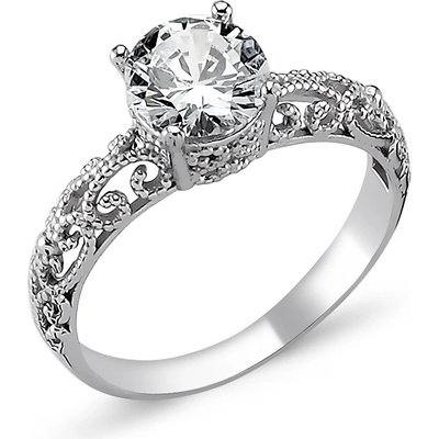 Lunica Stříbrný zásnubní prstýnek CZ 0534 6