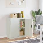 vidaXL Шкаф за папки светлосив 79x40x90 см стомана (339733)