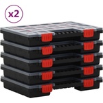 vidaXL Асортиментни кутии 10 бр 34, 5x25x5 см полипропилен (3106443)