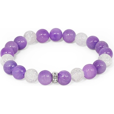 Agato Korálkový náramok z jadeitu a krištáľu MINK139/17