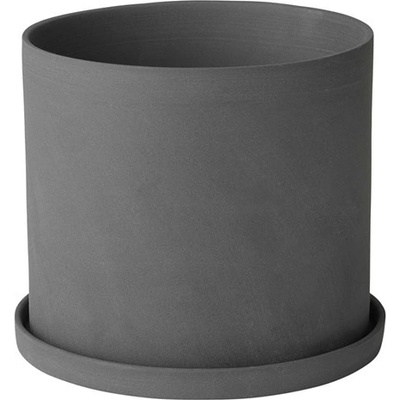 Blomus Kvetináč s miskou NONA 15 cm sivý