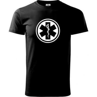 Rescue logo samostatné kulaté Klasické pánské triko černá