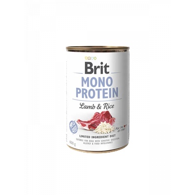 Brit Monoprotein Lamb & Rice със 70% прясно агнешко месо и 4% ориз 400гр
