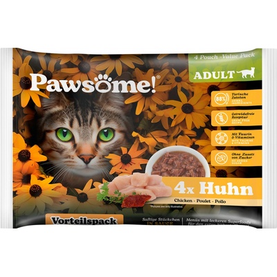 Pawsome! Adult s kuraciecím mäsom 4 x 85 g