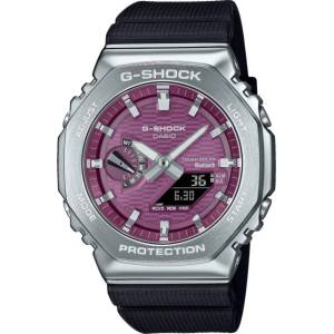 Casio G-Shock GBM-2100A-4BER Мъжки часовник Розово-черен, Bluetooth, Слънчева енергия, GPS Flight Log, Neo-Retro, 200м Часовници