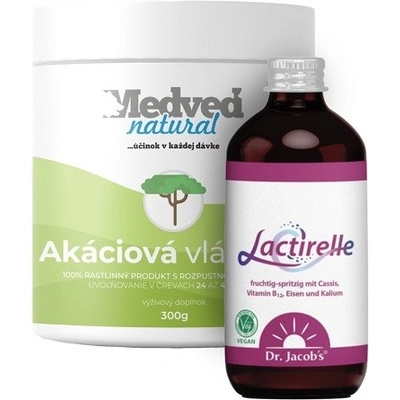 Medveď natural Akáciová vláknina 300 g + Dr. Jacobs Lactirelle 100 ml