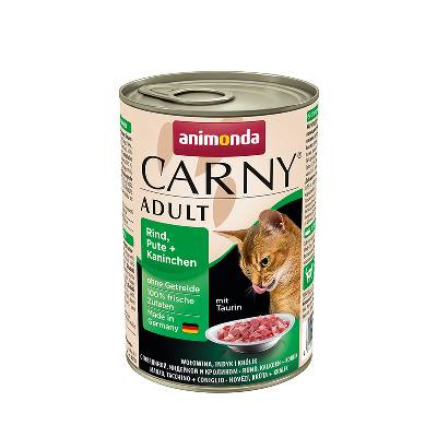 Animonda CARNY® cat Adult hovädzie,morka a králik 400g konzerva
