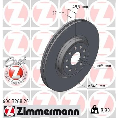 Brzdový kotúč ZIMMERMANN 600.3268.20 (600326820)