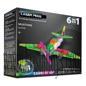 Светещ конструктор 6 в 1 - Мустанг laser pegs