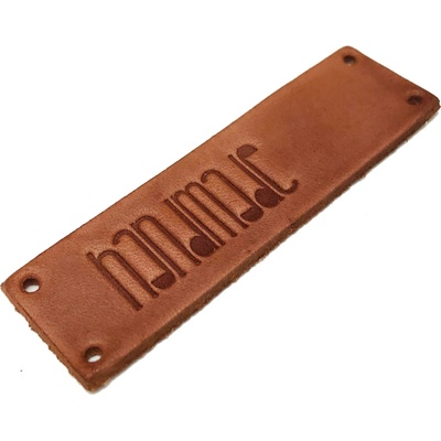 MMboutique Handmade cedulka obdélník koňak