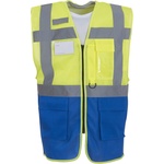Yoko HI-VIS HVW820 / Мрежеста предпазна жилетка - HV жълто/кралско синьо L (79W820zw903)