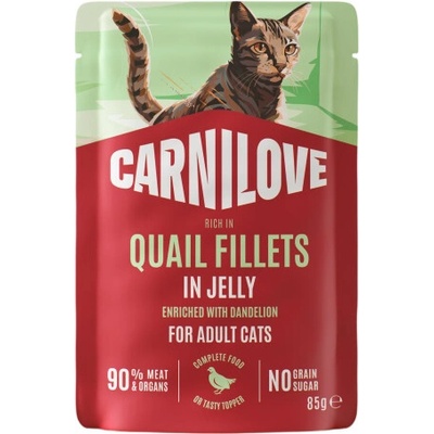 Carnilove Cat Pouch Jelly Quail & Dandelion 85 g