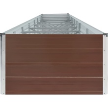 VidaXL Vyvýšený záhon pozinkovaná ocel 600 x 80 x 45 cm hnědý
