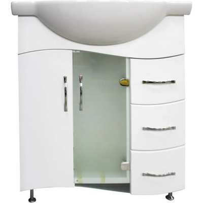 Долен шкаф с мивка "Ива" бял 75 cm тежък модел (73628)