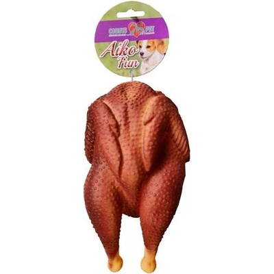 Cobbys Pet AIKO FUN Grilované kura 19 x 10 x 8,5 cm pískacia hračka pre psov