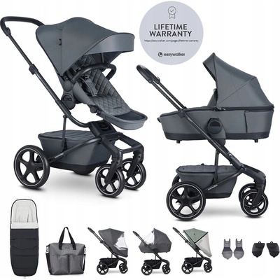 EASYWALKER Set XXL kombinovaný Harvey5 Premium Mineral Grey s príslušenstvom 2020