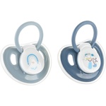 Lorelli Силиконова залъгалка с капаче Lorelli My Friend - 2 броя, 0 м+, Cameo Blue (10220710004) - baby