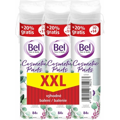 BEL Cosmetic tampony oválné XXL pack 3 x 84 ks – Zboží Mobilmania