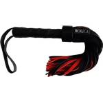 Rouge Leather Handle Short Suede Flogger Black/Red