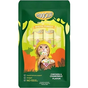 Moochie Fairy Puree Chicken & Chamomile 5×15 г - лакомство за котки