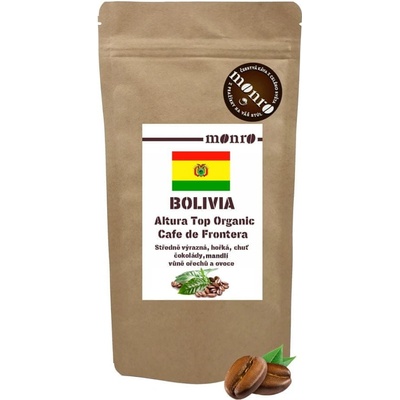 Monro BOLIVIA ALTURA TOP ORGANIC CAFE DE FRONTERA KÁVA ARABIKA 1 kg