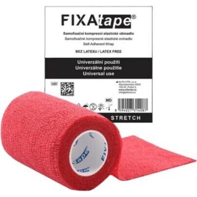 FIXAtape STRETCH Samofixačné elastické ovínadlo kompresné, bez latexu, červená, 7,5 x 450 cm 1 ks