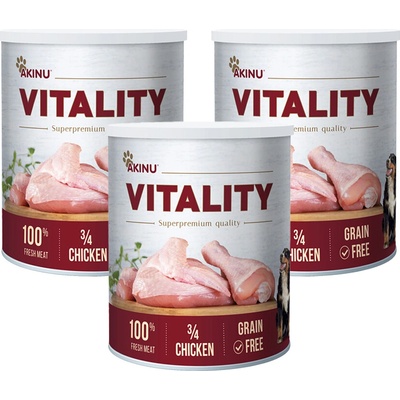 Akinu Vitality 3/4 Kuřete 3 x 800 g