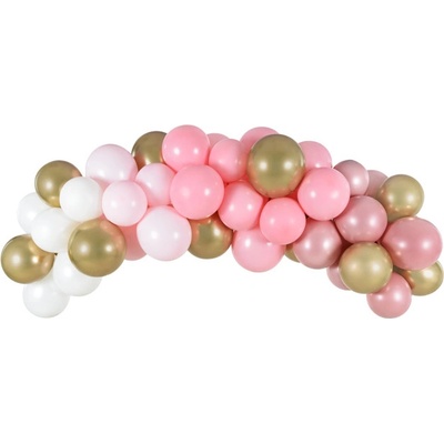 PartyDeco Balónková girlanda růžová 200 cm