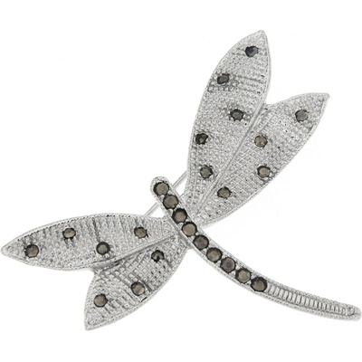 Biju brož vážka s broušenými kamínky černá 9001674-1