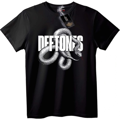 NOONEBRAND Тениска Deftones Лого Змия - XS, Black